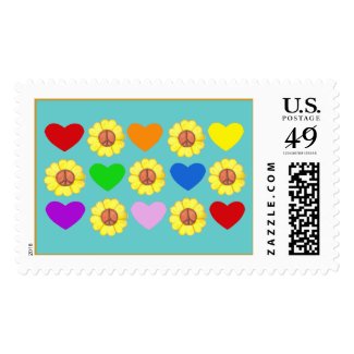 Rainbow Peace Stamp