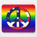 Rainbow Peace Symbol mousepads