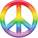 Rainbow Peace Symbol photosculpture