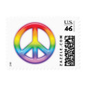 Rainbow Peace Symbol Postage Stamps by oph3lia Rainbow Peace Symbol Postage Stamps