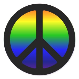 Rainbow Peace Symbol Stickers sticker