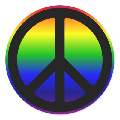 peace symbol rainbow