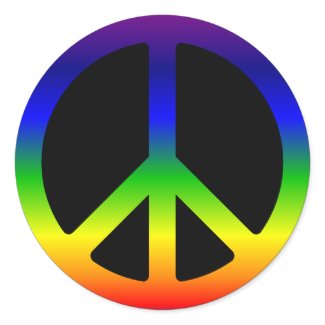 Rainbow Peace Symbol Stickers sticker