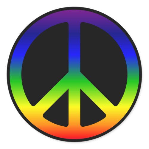 Rainbow Peace Symbol Stickers sticker