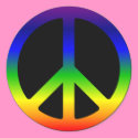 Rainbow Peace Symbol Stickers
