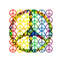 Rainbow Peace Symbols 2-Sided Women's Dark Shirts