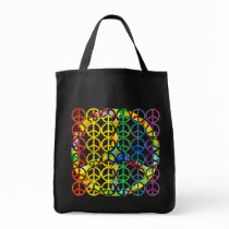 Rainbow Peace Symbols Dark Bags