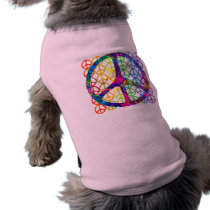 Rainbow Peace Symbols Dog Shirts