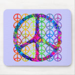 Rainbow Peace Symbols Mousepad