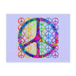 Rainbow Peace Symbols Postcard