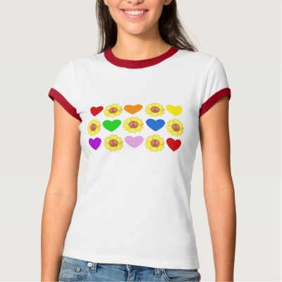 Rainbow Peace Tshirt by IArtist40