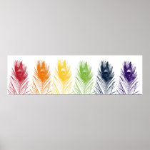 Rainbow Peacock Feather Poster posters