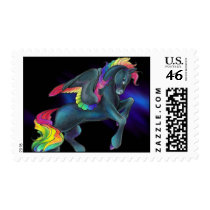Rainbow Pegasus Postage Stamps by WhimsyWorld Rainbow Pegasus Postage Stamps