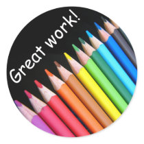 Rainbow pencils great work stickers