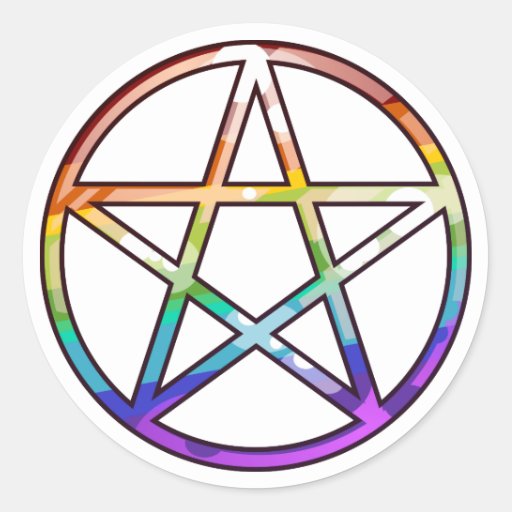 Rainbow Pentagram Sticker 