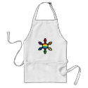 Rainbow People Circle aprons