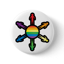 Rainbow People Circle buttons by alternateworlds Rainbow People Circle buttons
