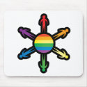 Rainbow People Circle mousepads