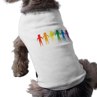 Rainbow People Doggie Tee by alternateworlds