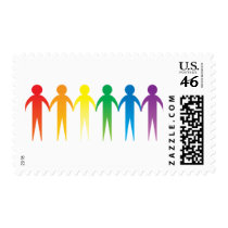 Rainbow People postage by alternateworlds Rainbow People postage