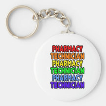 Rainbow Pharmacy Technician Keychain