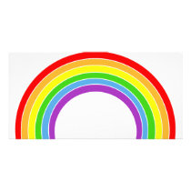 rainbow custom photo card