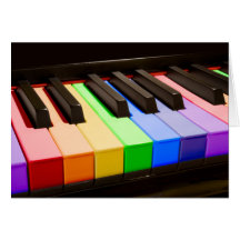 Rainbow Piano Card