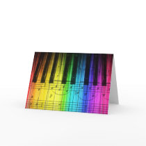 Rainbow Piano Keyboard and Notes Cards