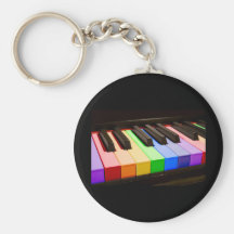 Rainbow Piano Keychains