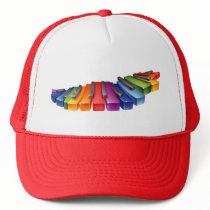 Rainbow Piano Keys Hat