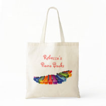 Rainbow Piano Keys Tote Bag bags