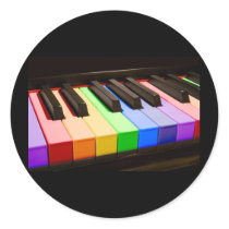 Rainbow Piano Sticker