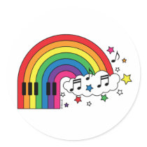Rainbow Piano stickers
