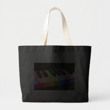 Rainbow Piano Tote Bag