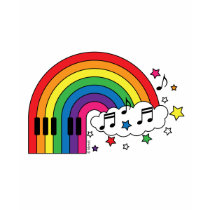 Rainbow Piano t-shirts