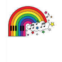 Rainbow Piano t-shirts