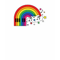 Rainbow Piano t-shirts