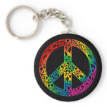 Rainbow Pieces of Peace Key Chain