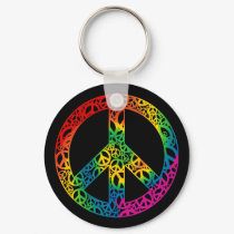 Rainbow Pieces of Peace keychains by rainbowthree Rainbow Pieces of Peace keychains