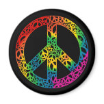 Rainbow Pieces of Peace Fridge Magnets