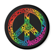 Rainbow Pieces of Peace magnets by rainbowthree Rainbow Pieces of Peace magnets
