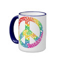 Rainbow Pieces of Peace mugs