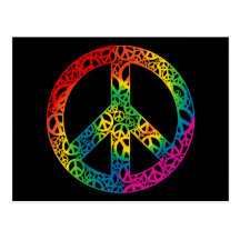 Rainbow Pieces of Peace Post Card