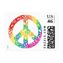Rainbow Pieces of Peace Stamp