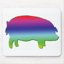 Rainbow Pig mousepads