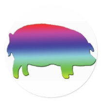 Rainbow Pig stickers