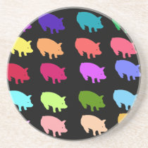 Rainbow Pigs Coaster