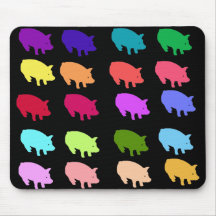 Rainbow Pigs Mouse Mat