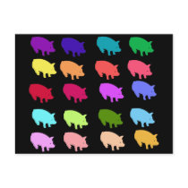 Rainbow Pigs Postcards