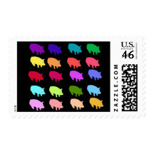 Rainbow Pigs Stamp